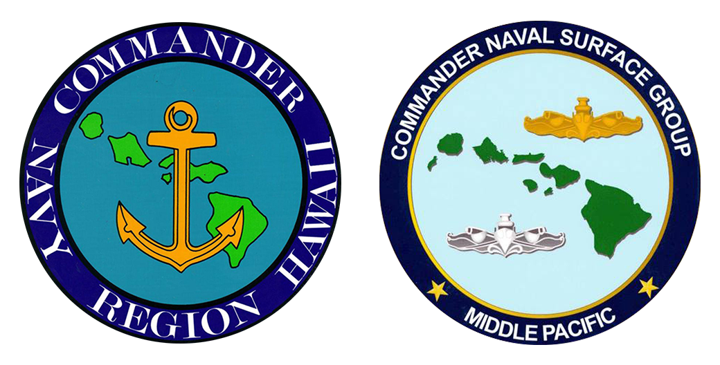 Commander, Navy Region Hawaii and Commander, Naval Surface Group Middle Pacific logos